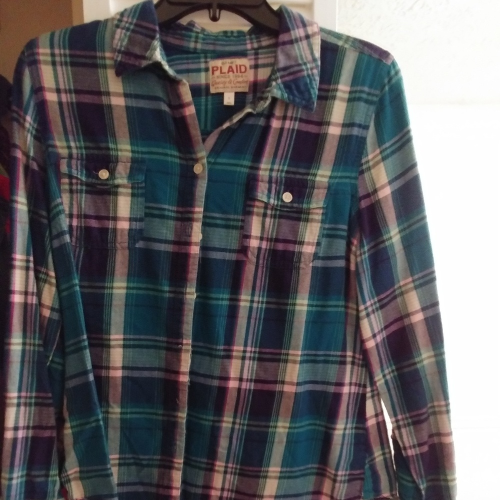 Button down L plaid